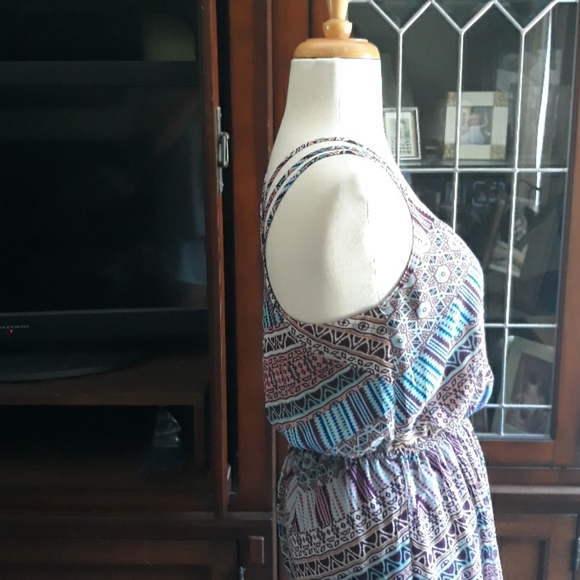 NWOT Pink Rose Sleeveless Maxi Dress - Picture 5 of 8